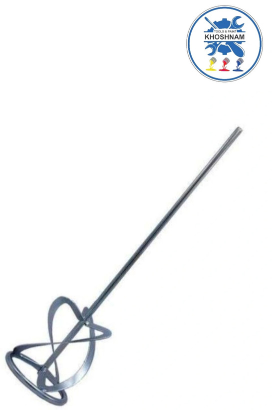 مته همزن سر دریلی ۵۰ سانتیمتری با پروانه ۱۲ سانت مناسب مخلوطکردن رنگ و دوغاب