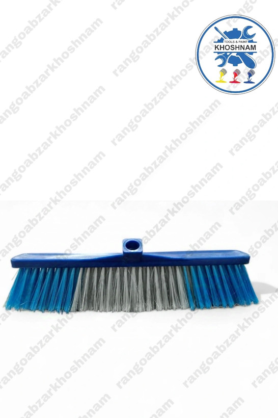 جارو سالنی برس نرم ۴۰ سانتیمتری با فرچه آبی پرپشت