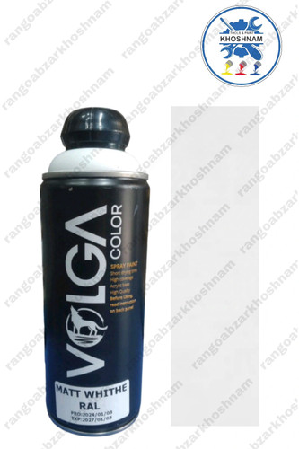 خرید و قیمت اسپری رنگ MATT WHITHE سفید مات ولگا کالر VOLGA حجم ۴۰۰ میل