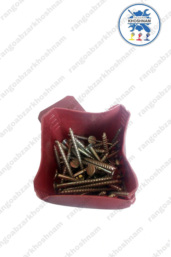 تصویر پیچ چوب طلایی دو سو سایز ۳×۱۲ طول ۷ سانتیمتر بسته ۱۴۴ عددی