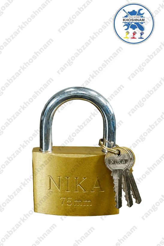 خرید و قیمت قفل آویز پایه کوتاه سایز ۷۵ میلی متر طلایی نیکا، با بهترین کیفیت ومناسب ترین قیمت + ارسال فوری