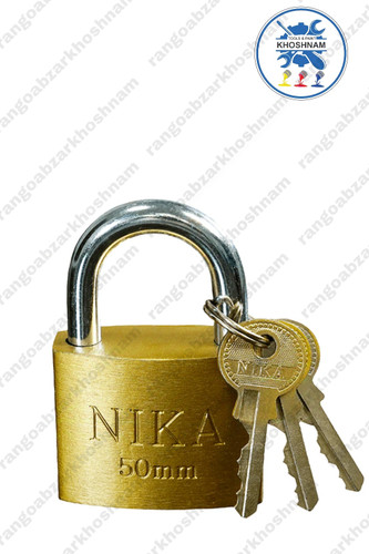 خرید و قیمت قفل آویز پایه کوتاه سایز ۵۰ میلی متر طلایی نیکا، با بهترین کیفیت ومناسب ترین قیمت + ارسال فوری