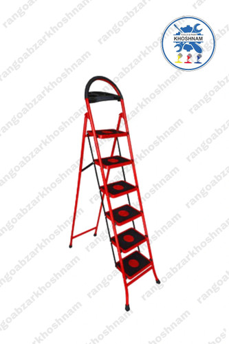 نردبان ۶ پله تاشو ماندگار مدل آسمان با بدنه آهنی و طراحی حرفهای مناسب مصارف خانگی و فروشگاهی